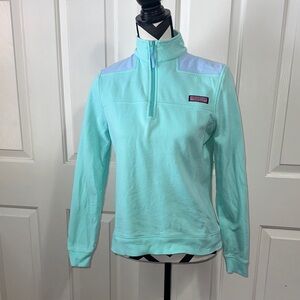 Vineyard Vines Aqua Shep Shirt Quarter-Zip Pullover